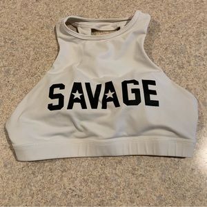Savage Barbell High Neck Sports Bra